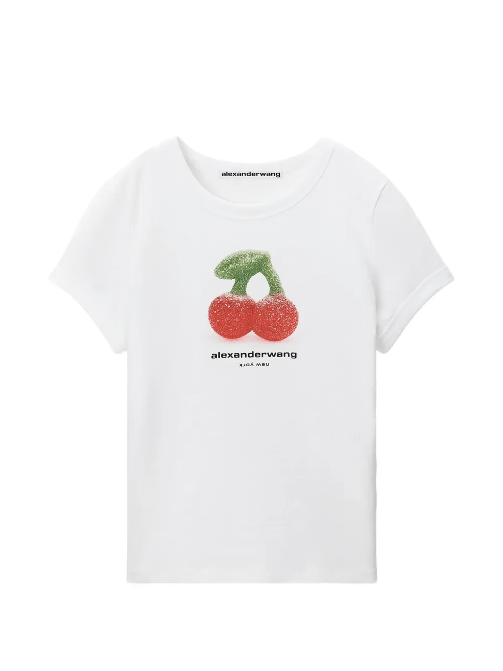 Alexander Wang cherry graphic T-shirt with contrast trim