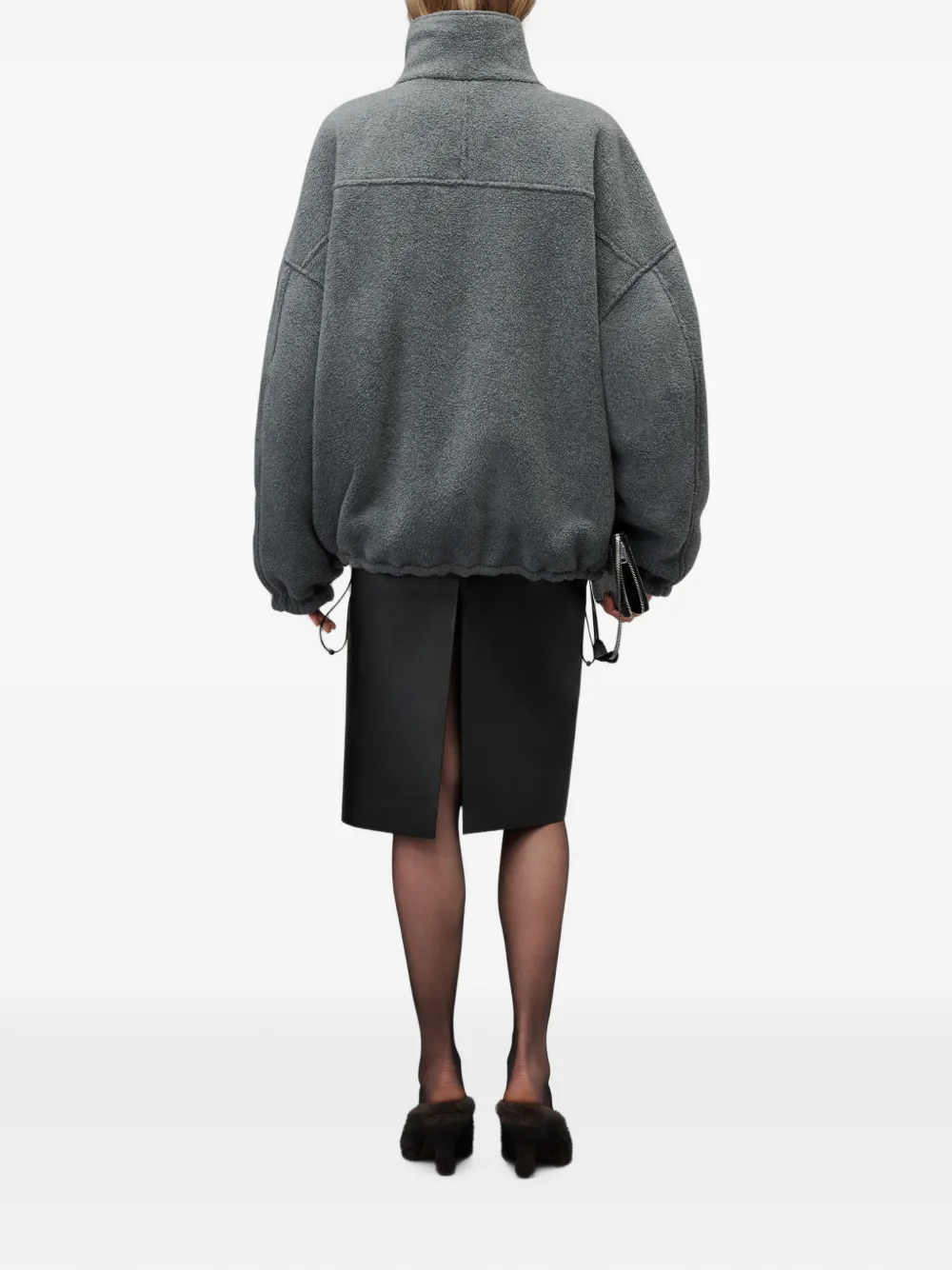 Alexander Wang Omkeerbaar trainingsjack met trechterhals Grijs