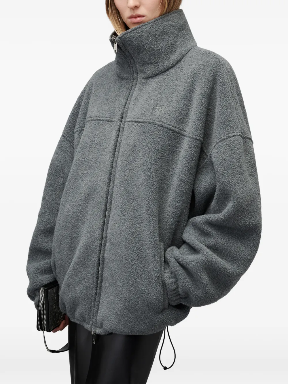 Alexander Wang Omkeerbaar trainingsjack met trechterhals Grijs