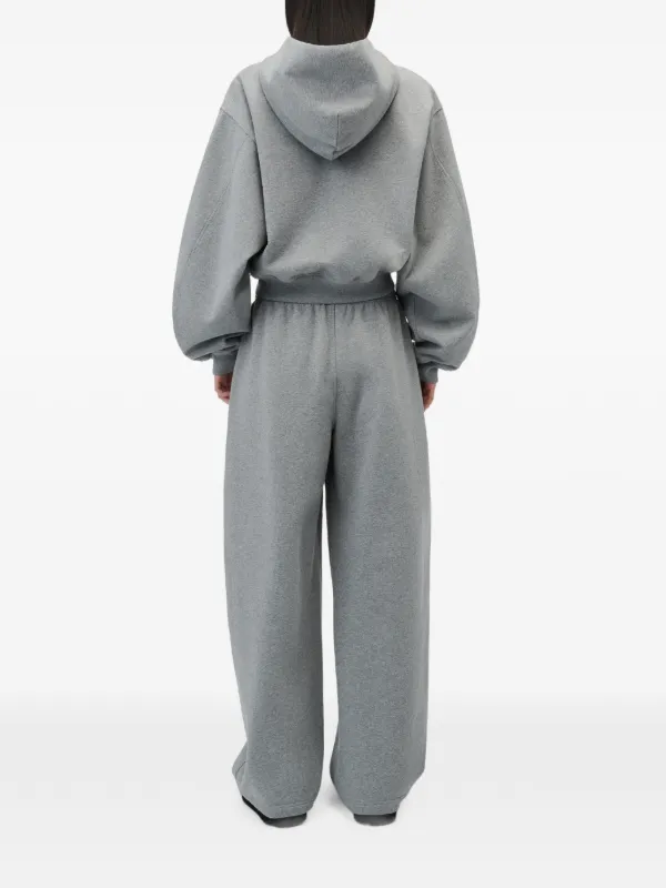 Alexander Wang Cropped zip-up Hoodie | Grey | FARFETCH JO