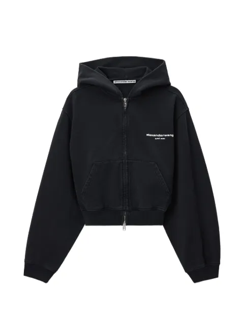 Alexander Wang zip-up hoodie w/ logo print