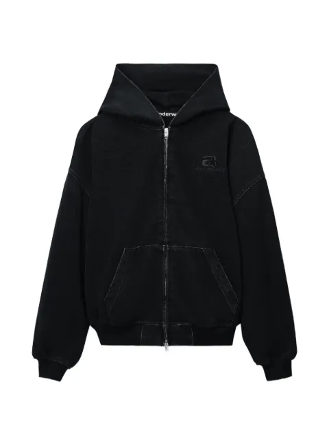 Alexander Wang logo print zip-up hoodie
