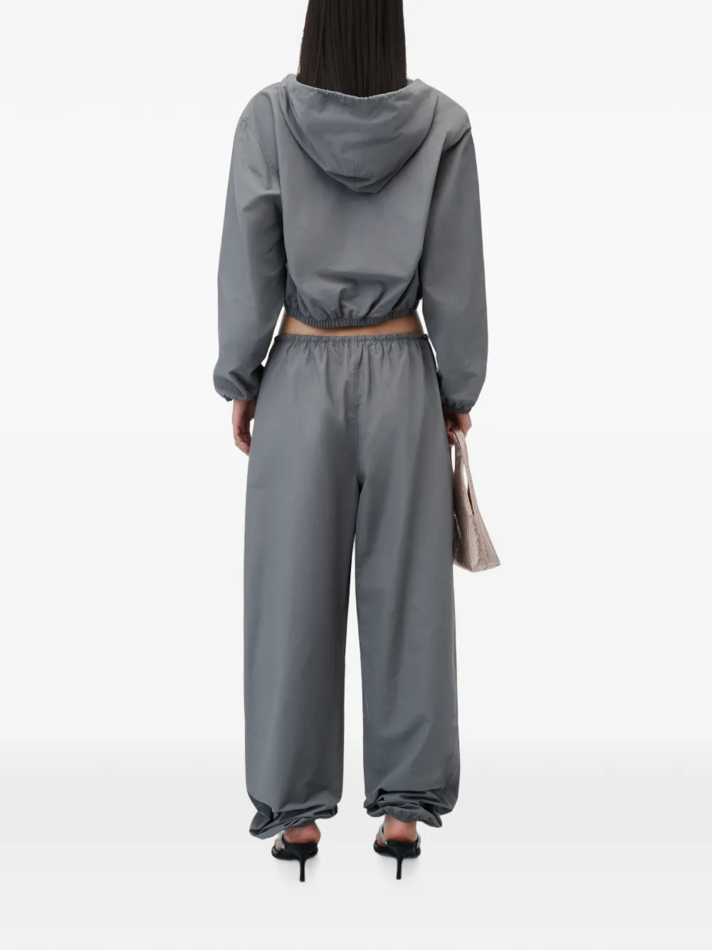 Alexander Wang Jack met kristallen trekkoord en gekrompen-effect Grijs