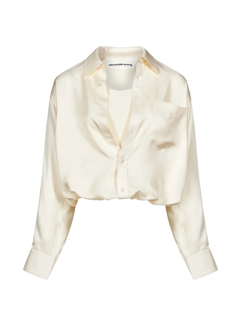 Alexander Wang silk layered cami shirt top