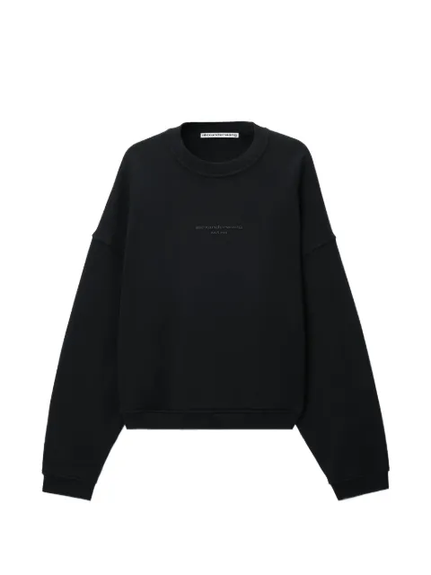 Alexander Wang logo-print oversized crew-neck sweatshirt
