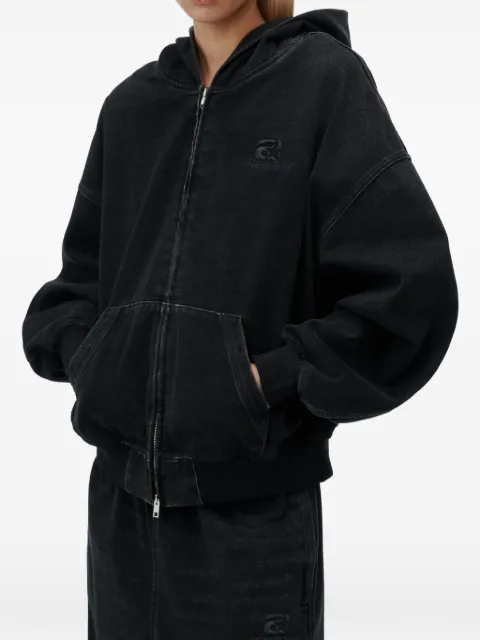 Alexander Wang Hoodie aus gebürstetem Denim