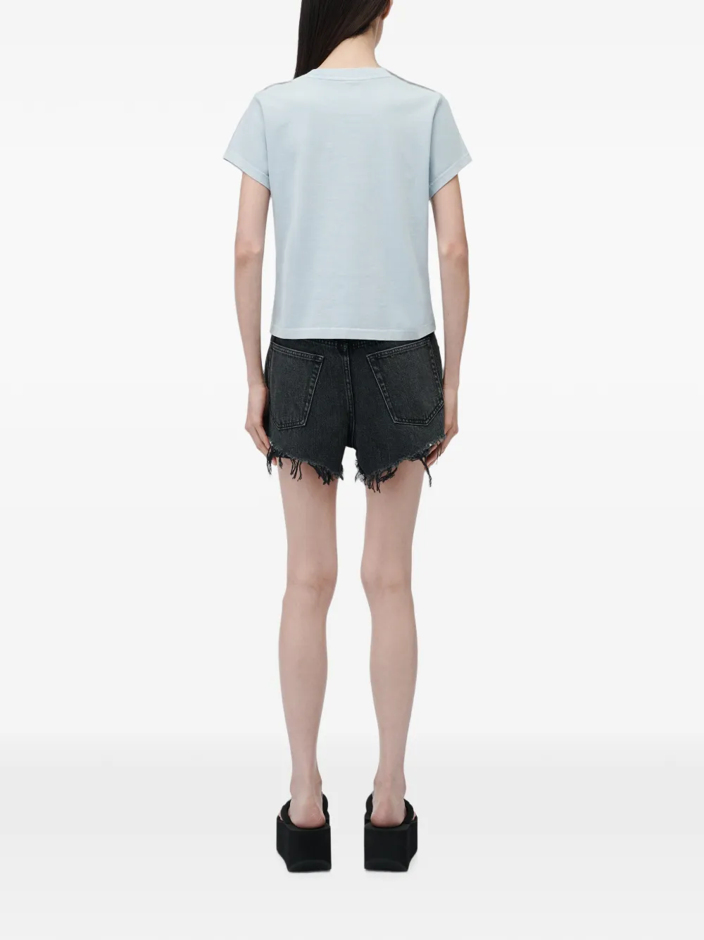 Alexander Wang T-shirt met korte mouwen en logo-print Blauw