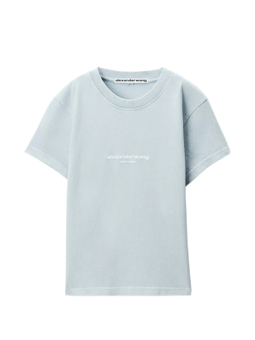 Alexander Wang T-shirt met korte mouwen en logo-print Blauw