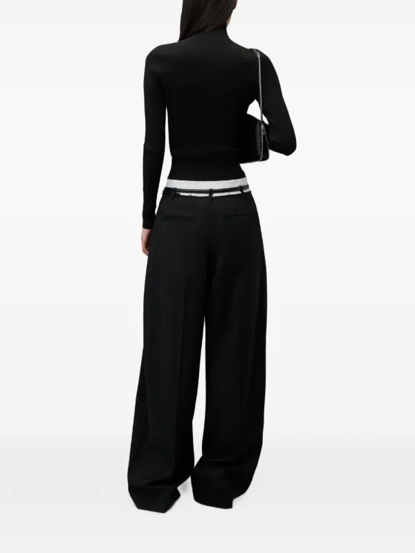 Alexander Wang Jacquard Logo long-sleeve Turtleneck | Black | FARFETCH