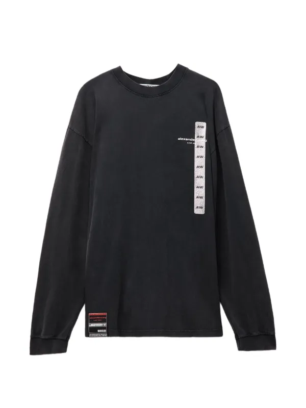 Alexander Wang Graphic Long-sleeve T-shirt in Black