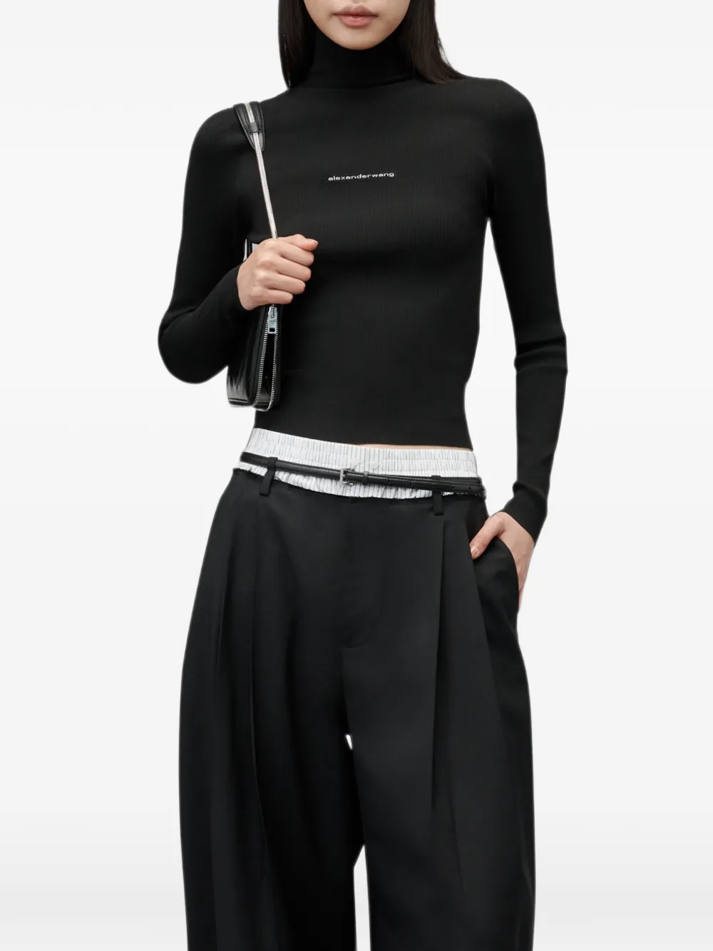 Alexander Wang Siren Pochette in Black, view 2