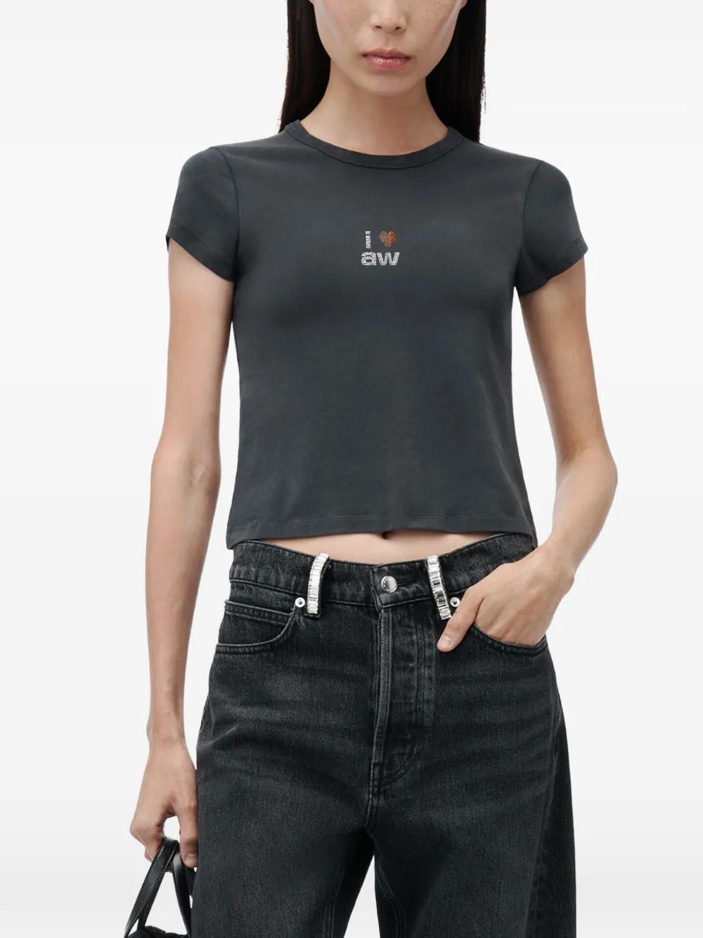 Alexander Wang T-shirt met print Grijs