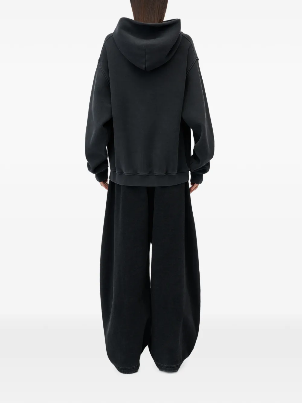 Alexander Wang Crystal Hotfix I Heart Hoodie in Black, view 3