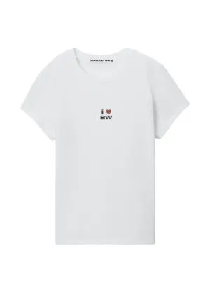 Ashley Williams Cropped slogan-print T-shirt | White | FARFETCH GE