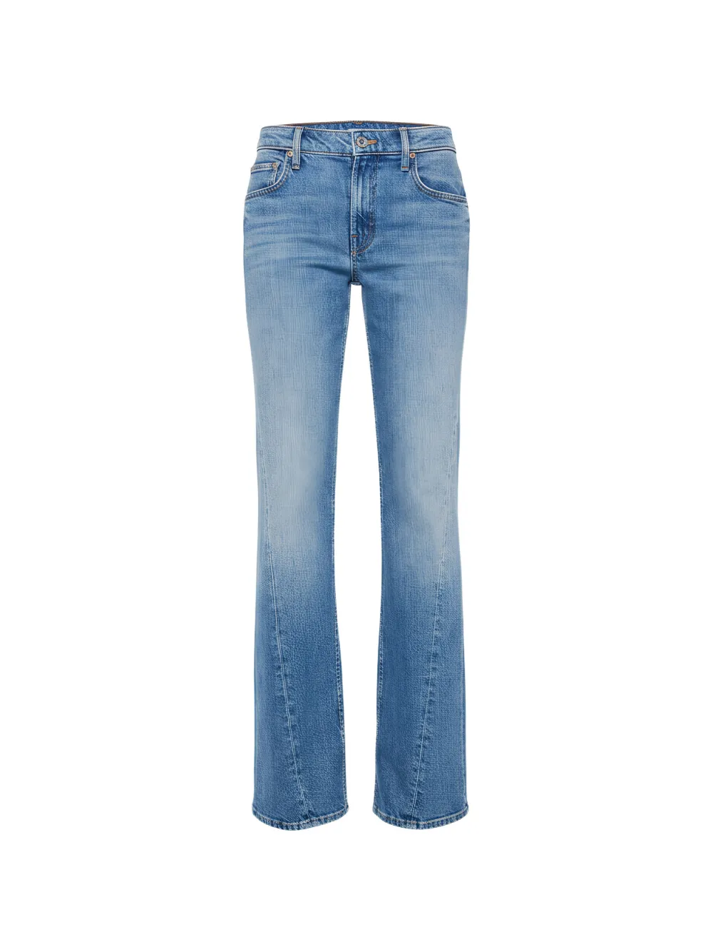 MOTHER The Bookie Twist Skimp faded-effect jeans - Blau