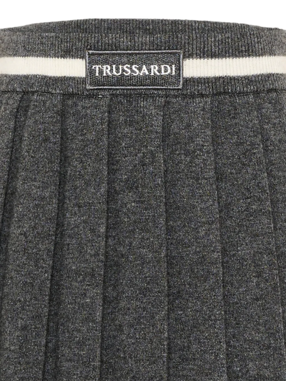 TRUSSARDI JUNIOR Plooirok met logopatch Grijs