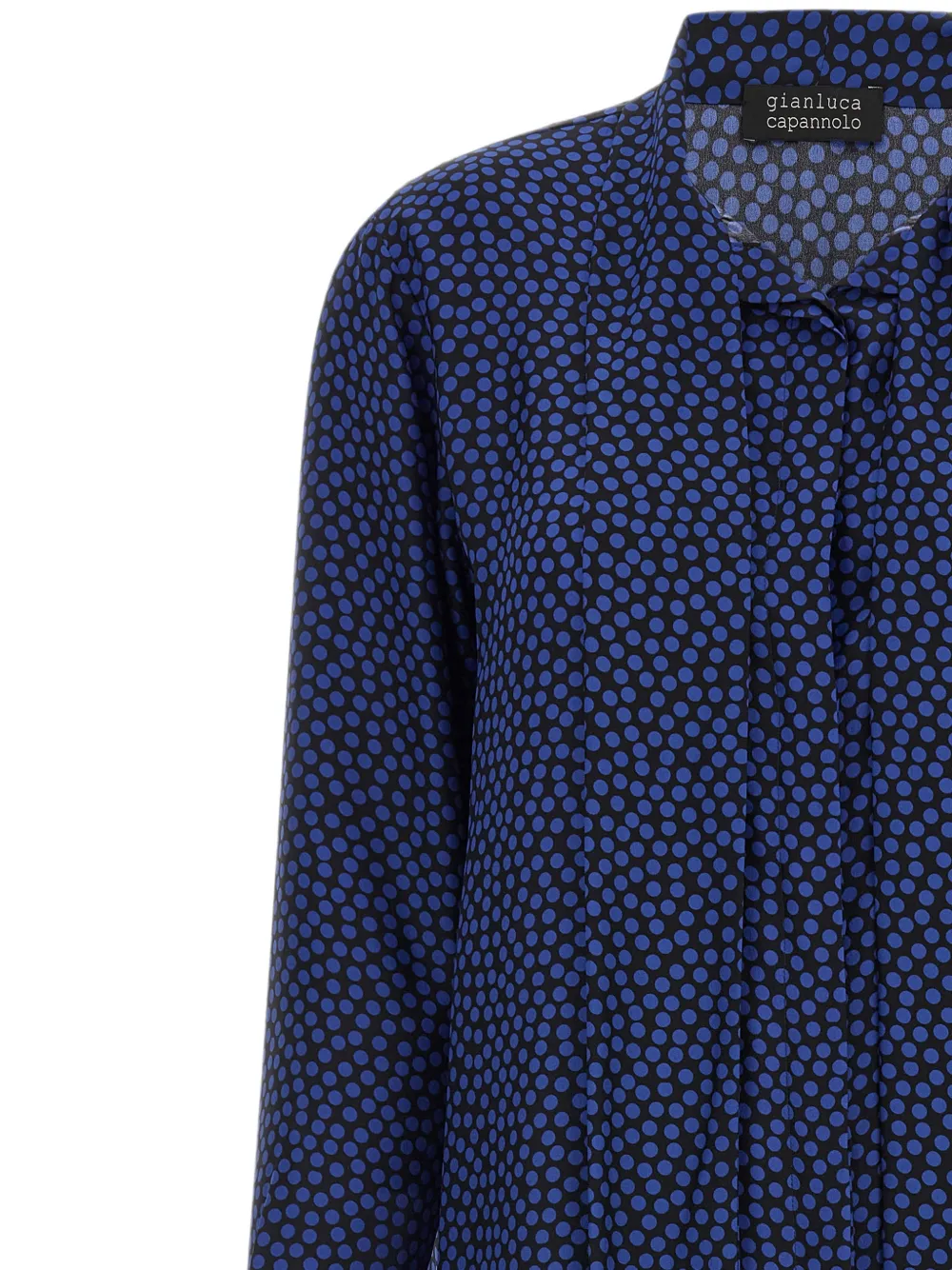 Gianluca Capannolo Katherine zijden blouse met stippen Blauw