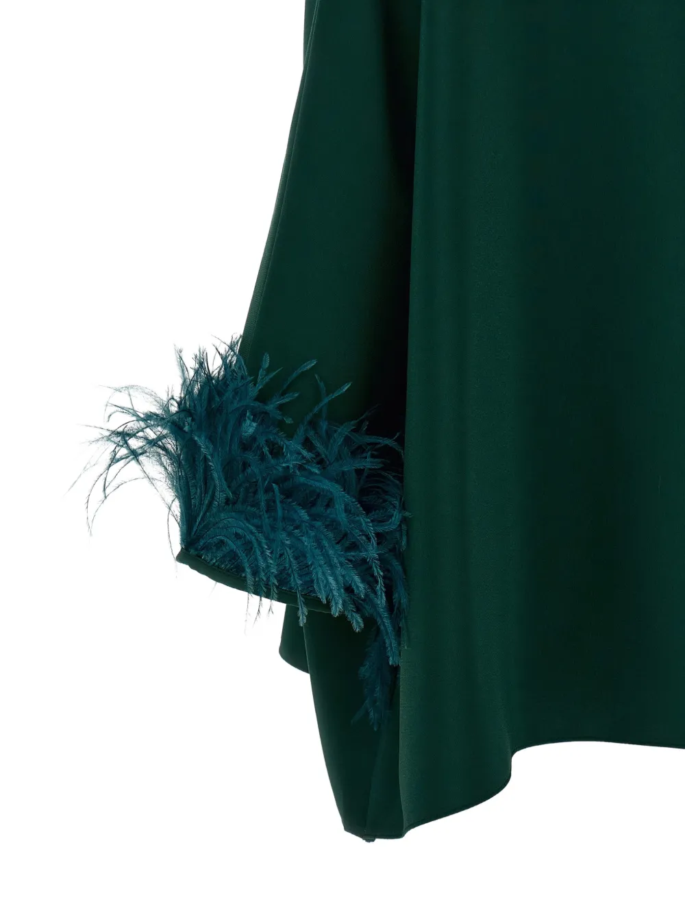Gianluca Capannolo Laura top met veren afwerking Groen