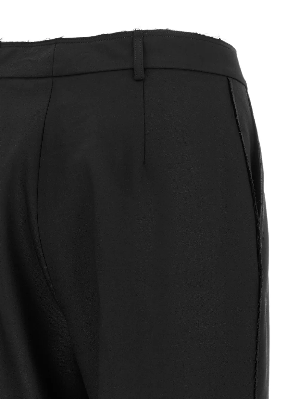 Gianluca Capannolo Nora pleated frayed trousers Zwart