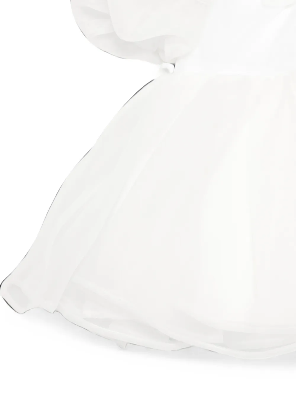 Elisabetta Franchi La Mia Bambina Jurk met pofmouwen Wit
