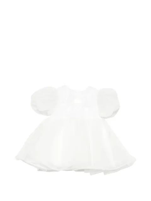 Elisabetta Franchi La Mia Bambina bow-detail puff-sleeve dress