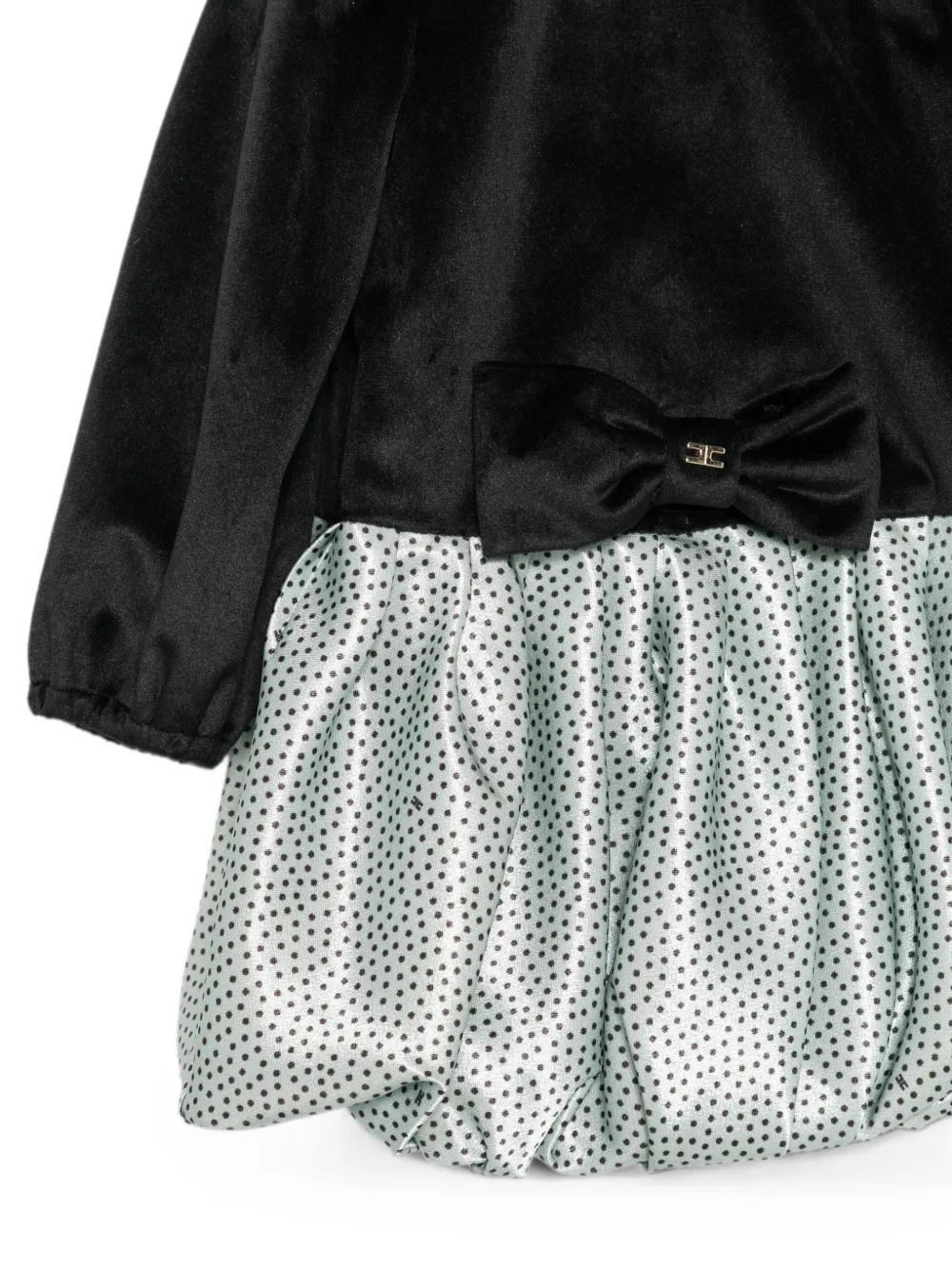 Elisabetta Franchi La Mia Bambina Jurk met strikdetail Zwart