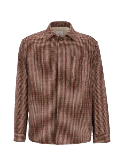 Eleventy houndstooth-pattern shirt jacket