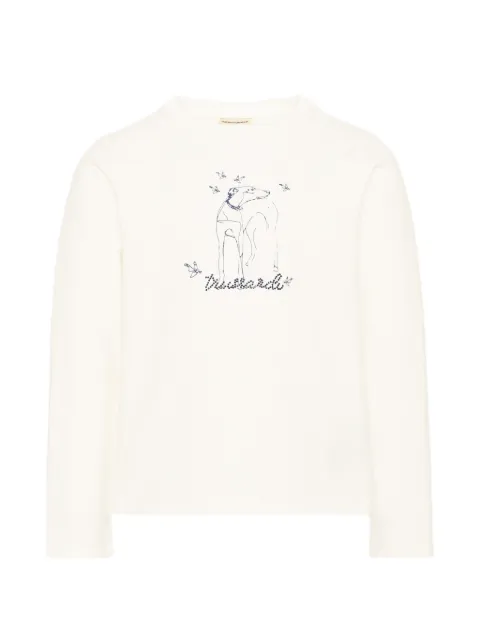 TRUSSARDI JUNIOR logo-print long-sleeve T-shirt