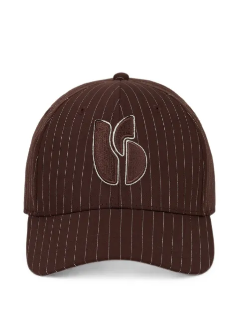 Ba&Sh Harlow pinstripe logo-embroidered cap
