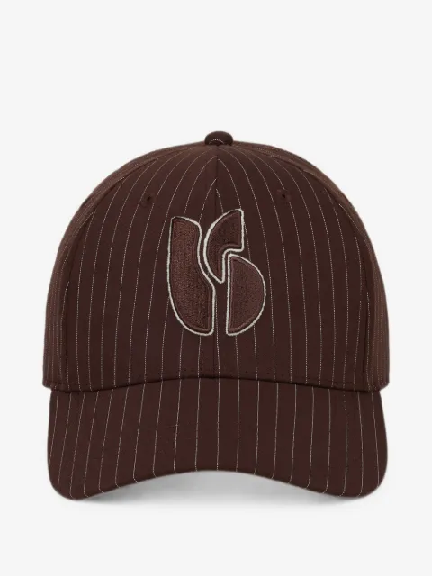 Ba&Sh Harlow pinstripe logo-embroidered cap