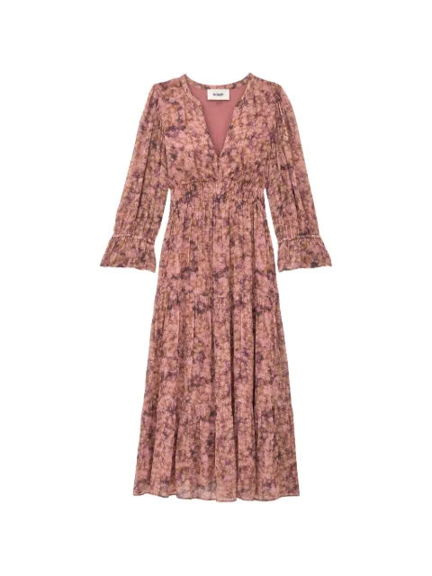 Ba&Sh Aema floral-print tiered flared midi dress