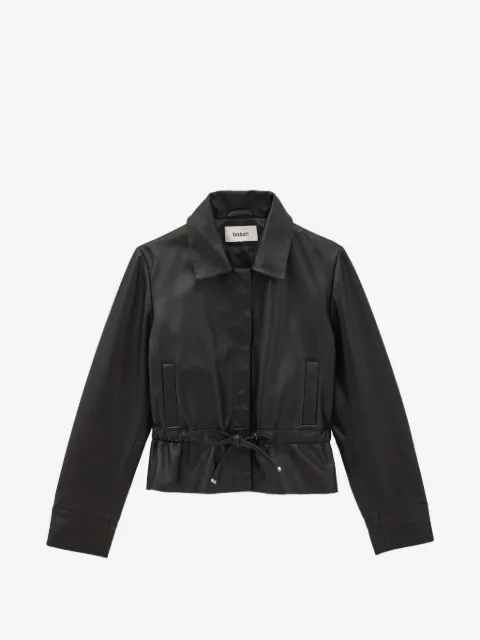 Ba&Sh Manita drawstring-waist leather jacket