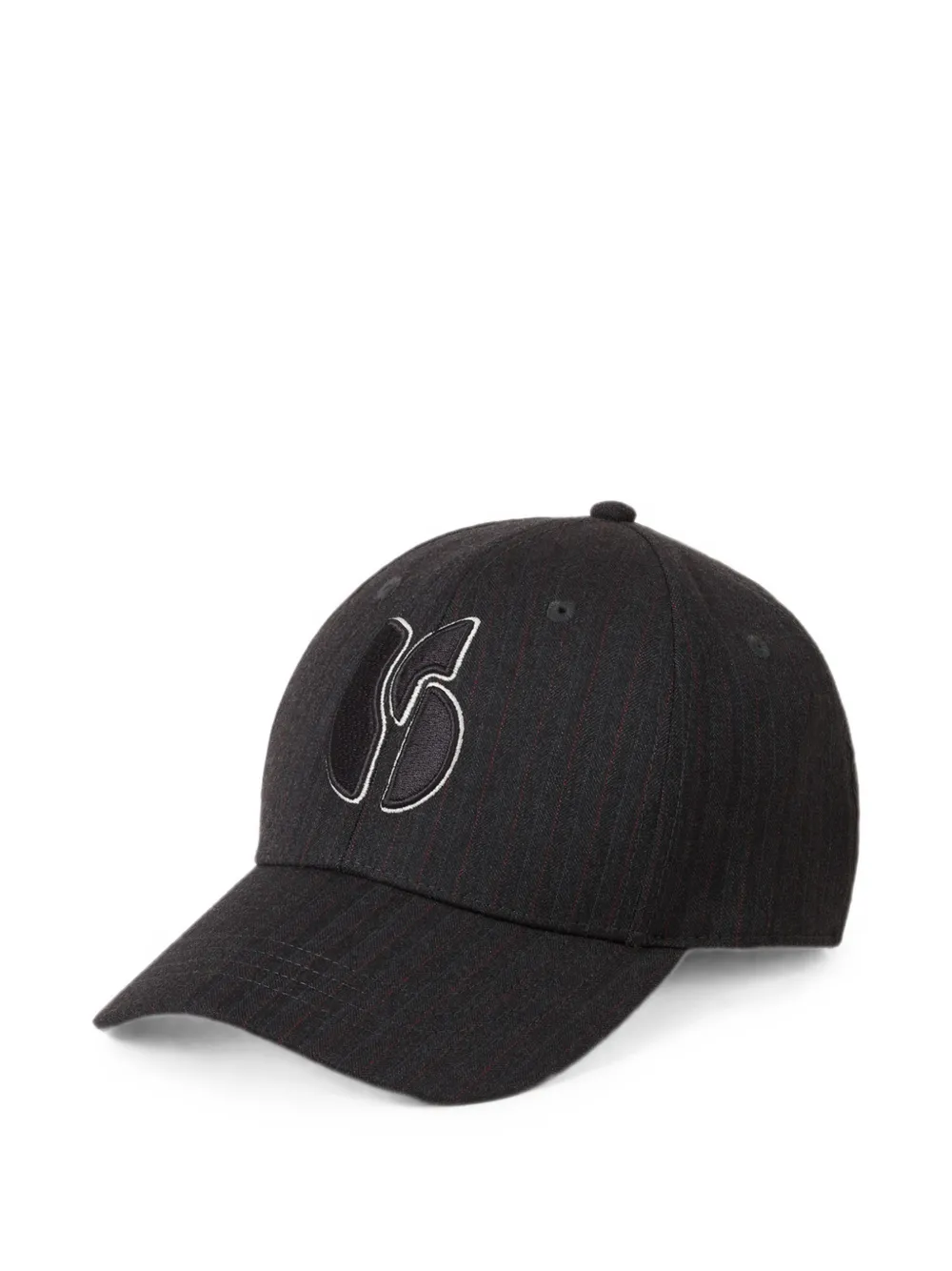 Ba&Sh Harow pet met geborduurd logo en krijtstreep Grijs