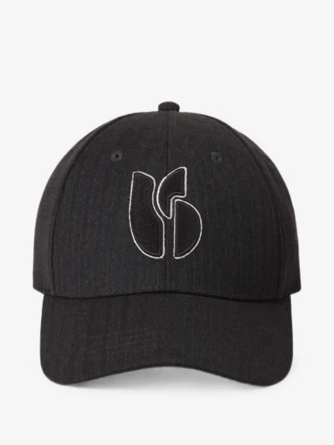 Ba&Sh Harow pinstripe-pattern logo-embroidery cap