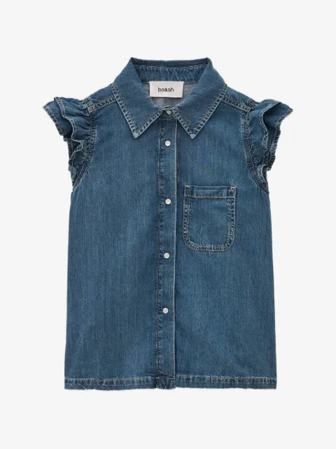 Ba&Sh Yoyo ruffled sleeveless shirt