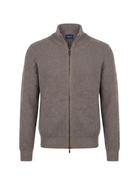 Drumohr ribbed-knit zip-up sweater