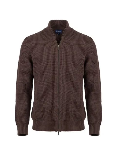 Drumohr ribbed-knit zip-up sweater