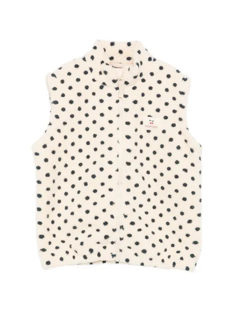 Konges Sløjd polka-dot fleece gilet
