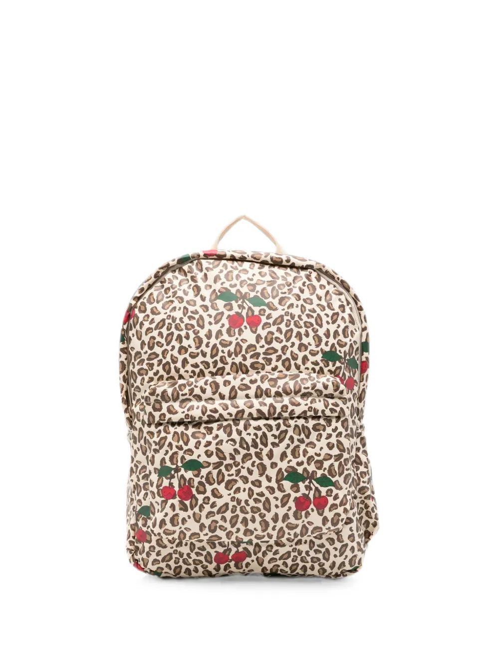 Konges Sløjd leopard-print cherry-print backpack - Nude