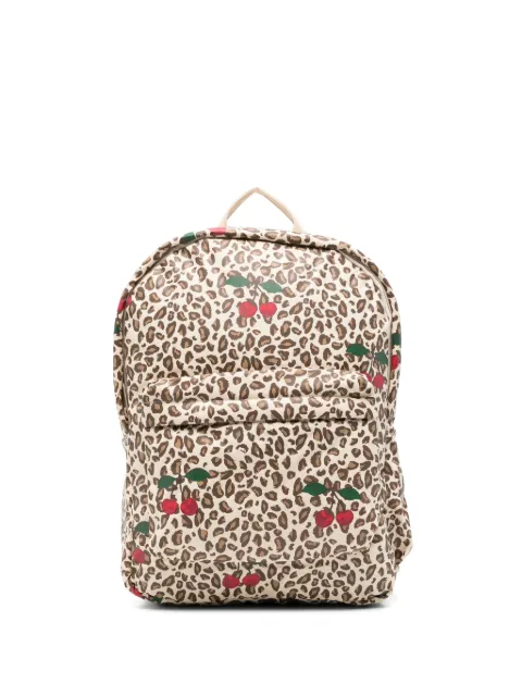 Konges Sløjd leopard-print cherry-print backpack