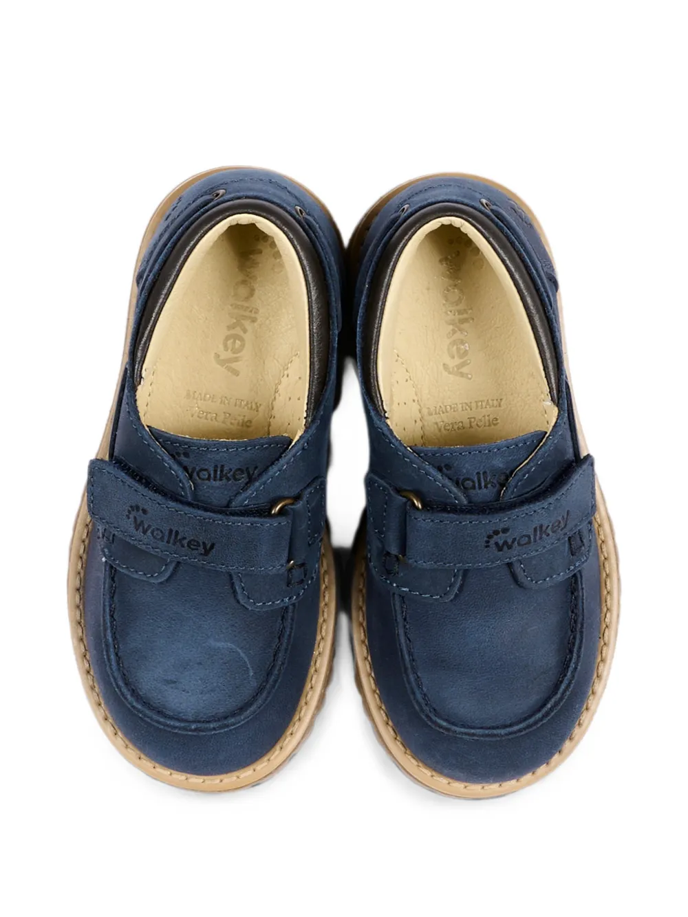 Walkey Loafers met klittenband Blauw