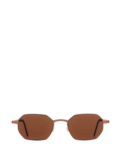 Lindberg geometric-frame titanium sunglasses