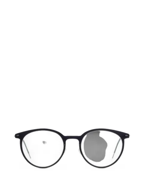 Lindberg round-frame titanium glasses