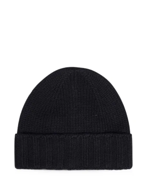 D4.0 gorro tejido de canalé con dobladillo vuelto