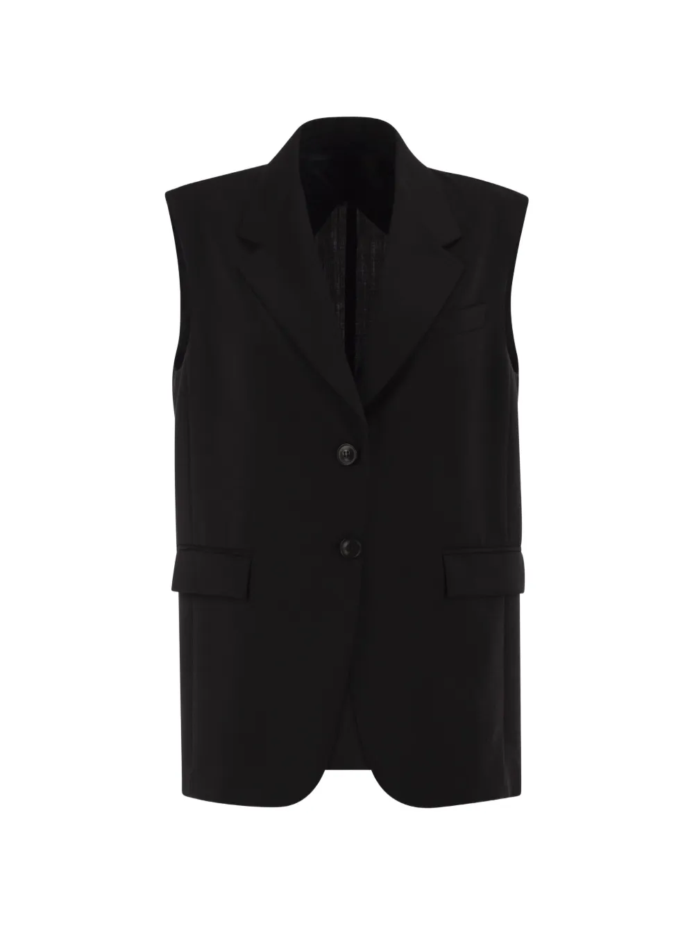 Max Mara sleeveless wool jacket - Schwarz