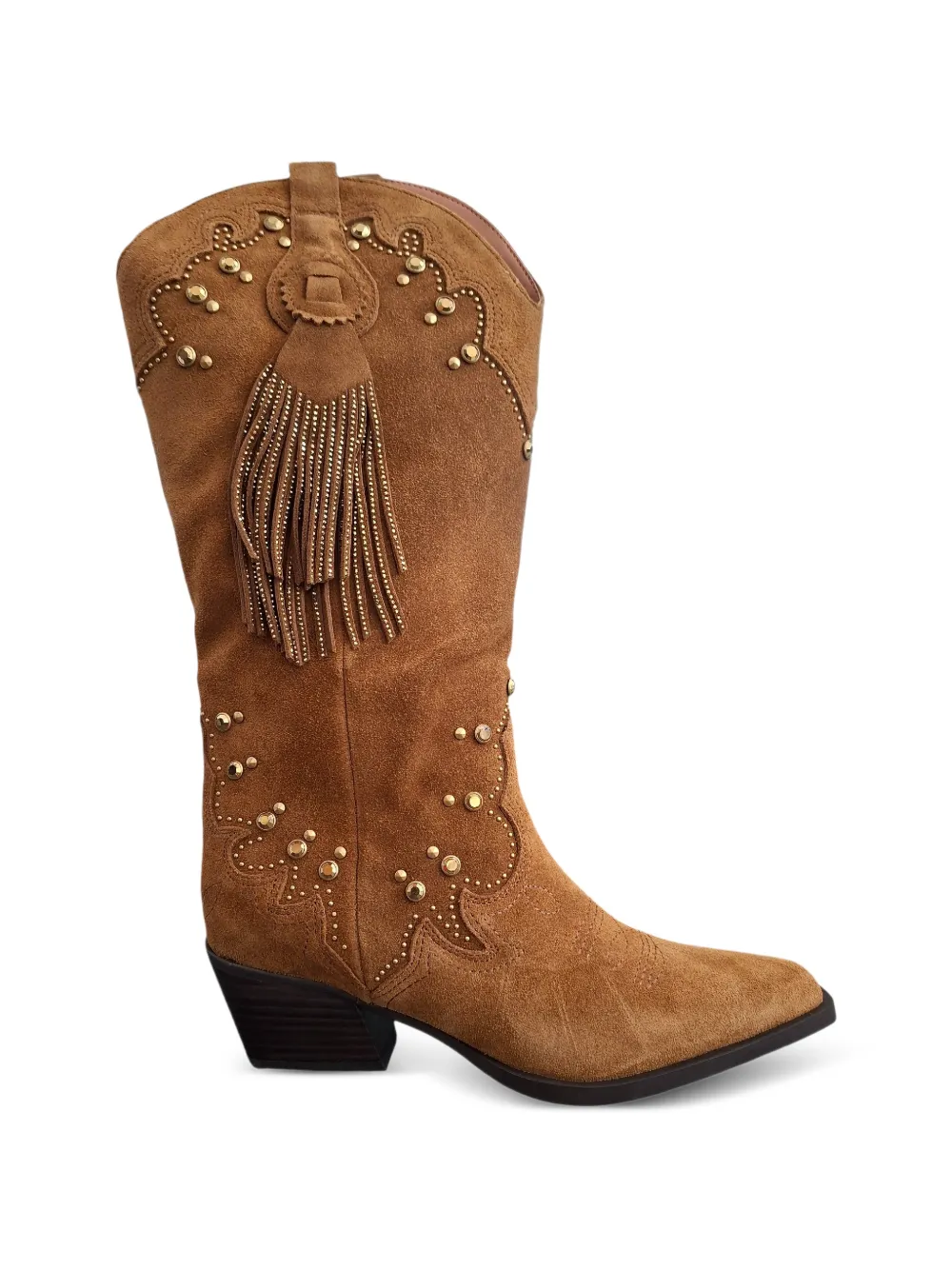 Kurt Geiger London studded fringed-tassel boots Bruin