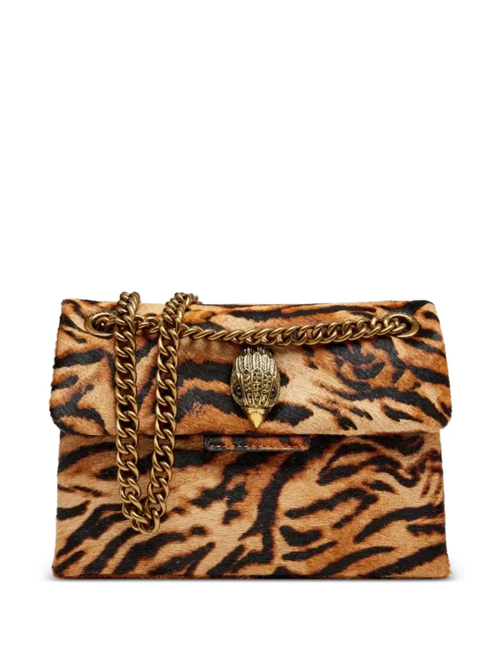 Kurt Geiger London Kensington tiger-print crossbody bag - Marrone