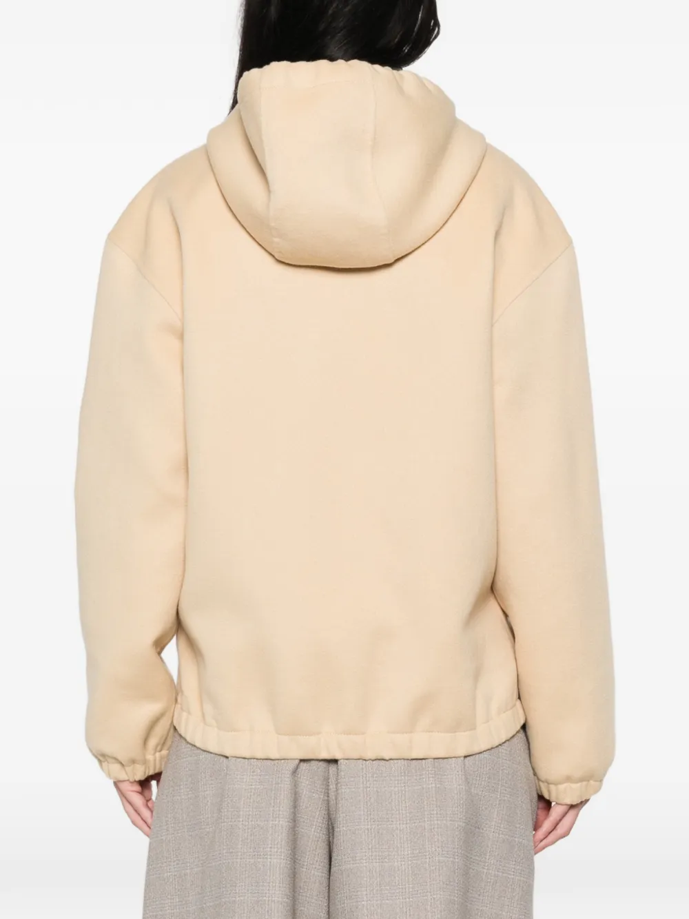 Miu Hoodie met geborduurd logo Geel
