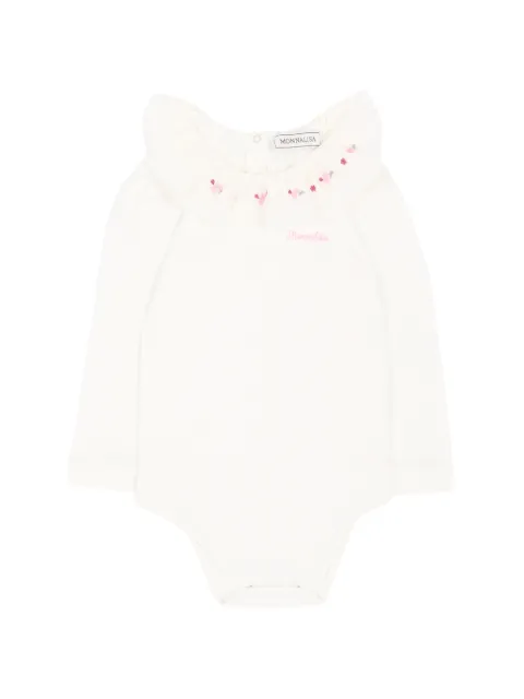 Monnalisa embroidered ruffled bodysuit