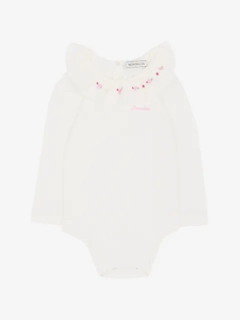 Monnalisa embroidered ruffled bodysuit